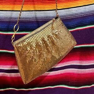 Gold Mesh Glittery Evening Bag